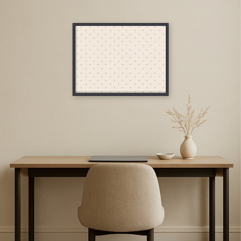 Tableau d'affichage encadré en tissu avec imprimé floral bleu