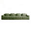 Canapé modulaire à 4 places avec tissu en velours côtelé et coussins décoratifs-131375471-131375470