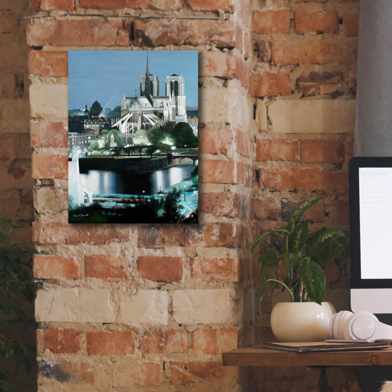 «Notre Dame» par Diane Romanello, H 16 po x l 12 po x P 0,75 po