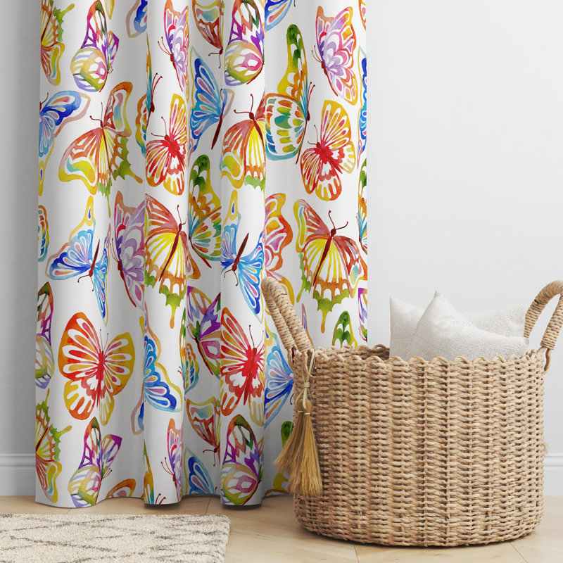 Semi Sheer Curtain Panel Pair, 40" W x 82" L