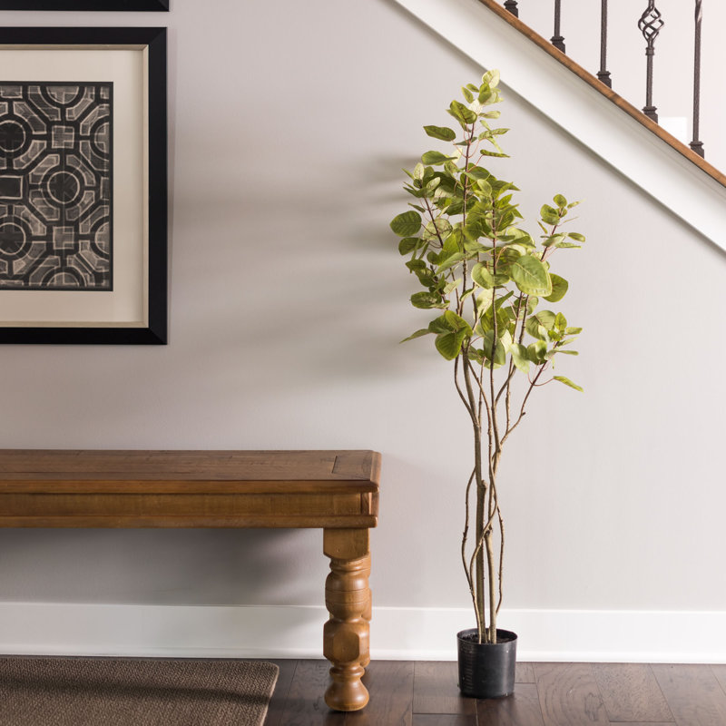 4' Artificial Potted Cotinus Coggygria Tree, Green