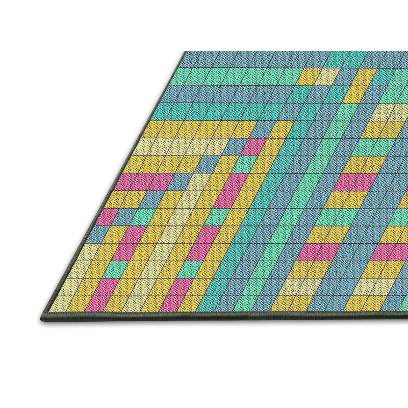 Tapis décoratif géométrique Putman, Rectangle 2 pi x 4 pi