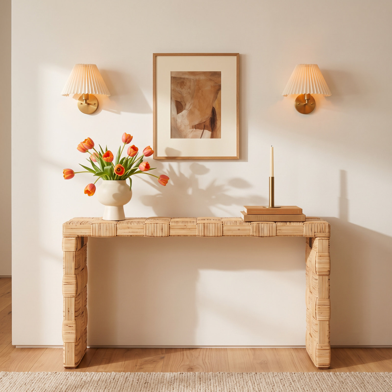 Redrow 51" Console Table, Honey Natural
