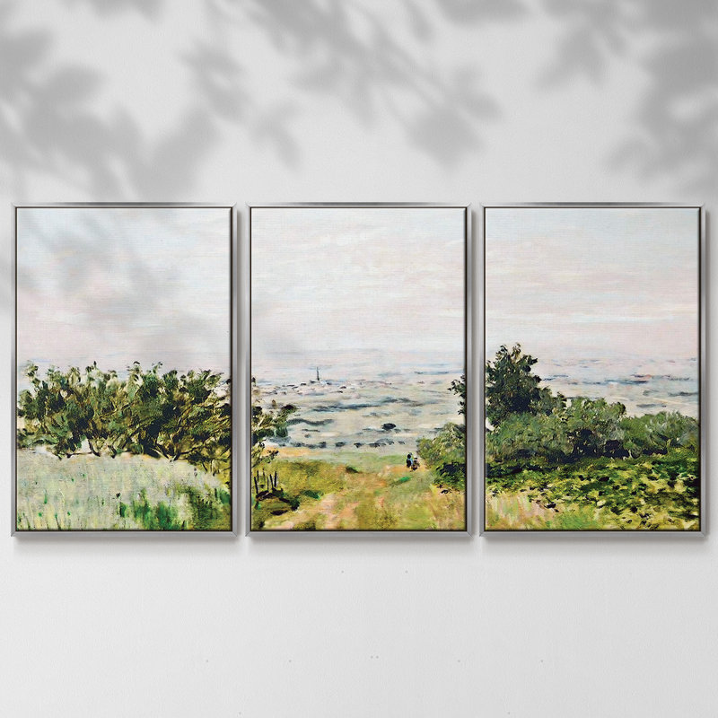 Vue sur la plaine d'Argenteuil, 1872 - Reproduction sur toile flottante, Argent, H 36 po x l 75 po x P 2 po