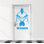 Drôle de décalque de porte de salle de bain, autocollant de porte de salle de bain de bar, panneau de porte de salle de bain, autocollants en vinyle homme femme, WC 1113DRS