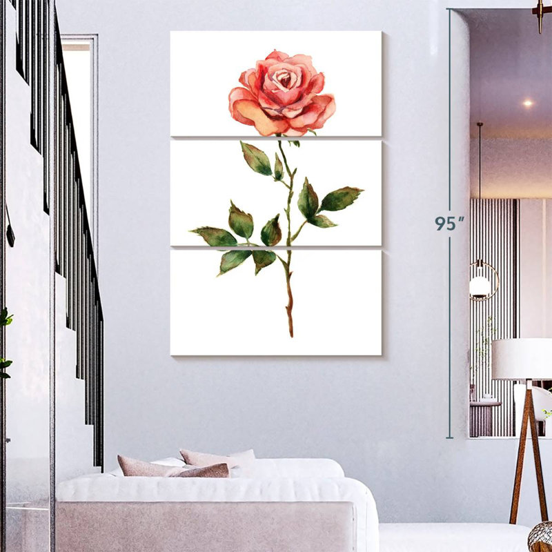 Rose simple, H 32 po x l 20 po