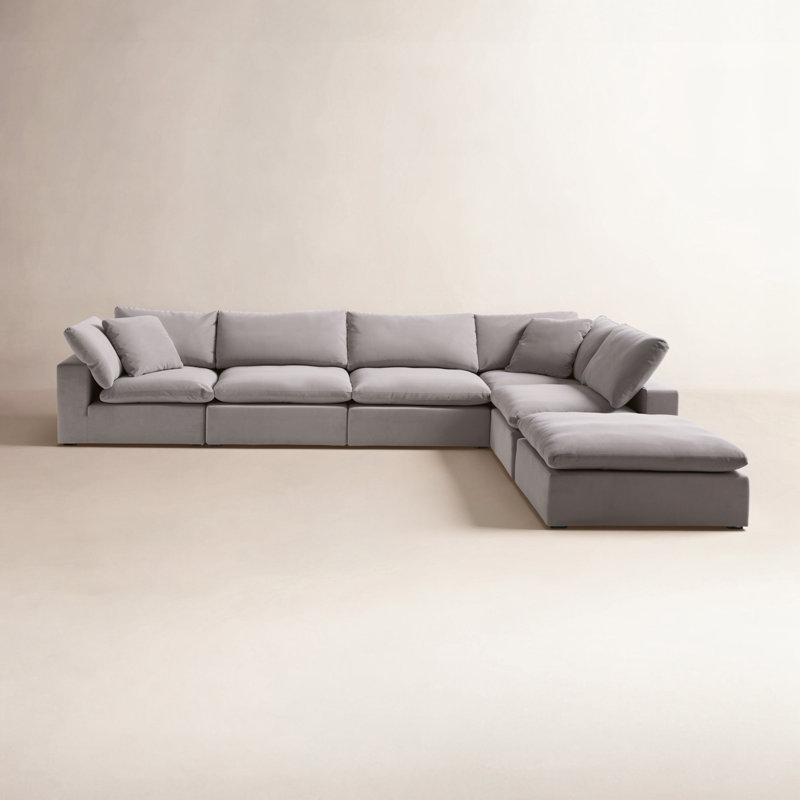 Calana Modular Sectional, Slate, 6 Piece