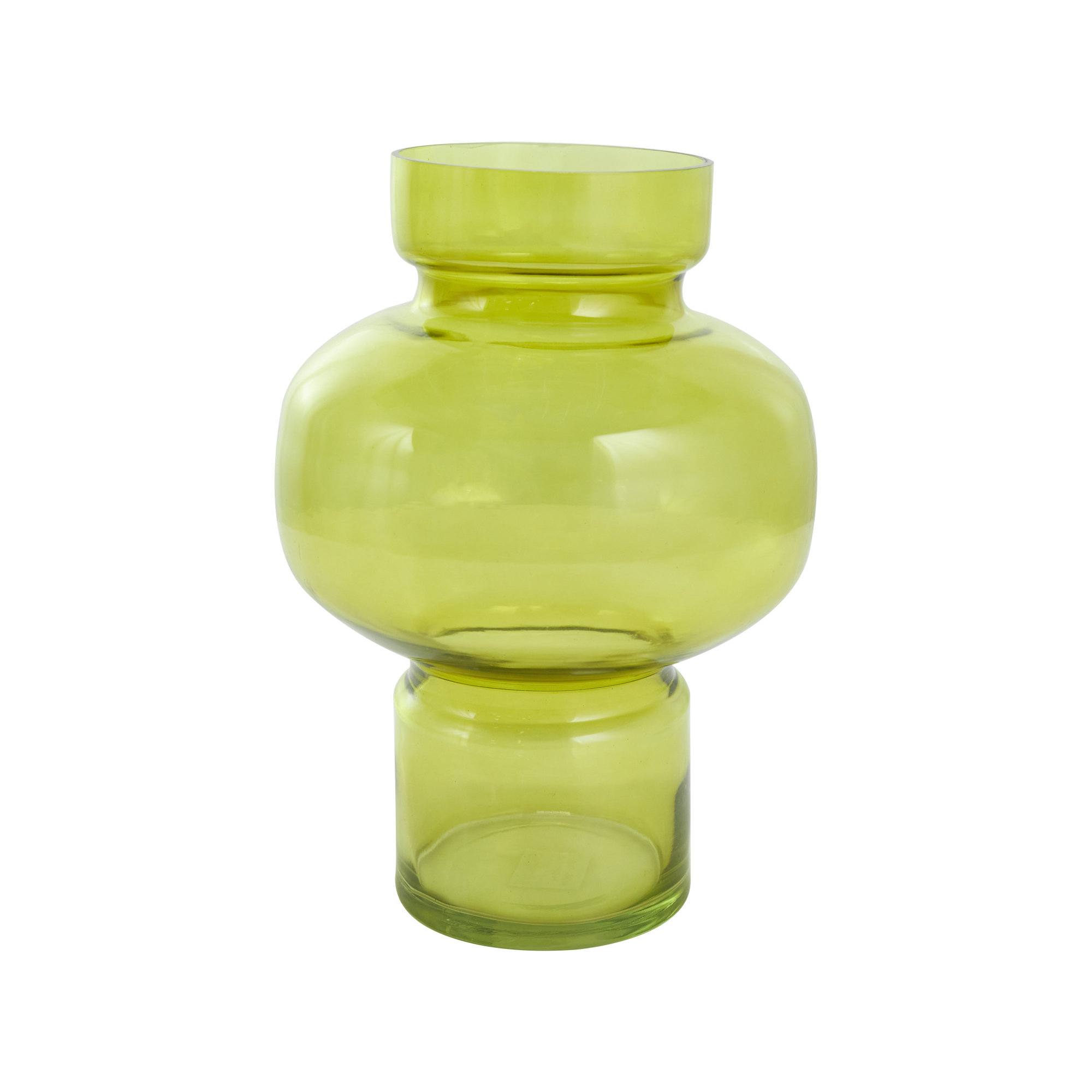 Glass Table Vase, Green