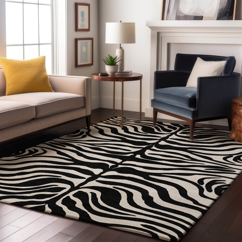 Tapis à motif animal lavable de qualité supérieure Goulven AMF1042, Rectangle 10 pi x 14 pi