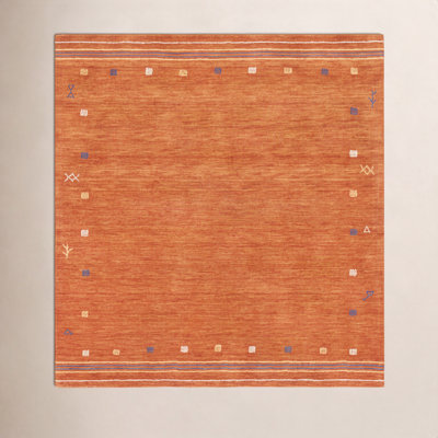 Danette Rust Hand-Loomed Wool Rug