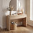 Curved Edge 47.24" Width MDF Console Table With 2 Drawers Storage Entryway Table-842762940