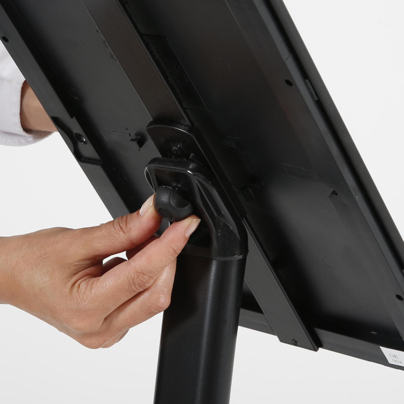 Displays Simplistic Curved Sign Holder, Black