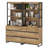 Aadam 2 PCS Modern 72" Tall Bookcase With 6 Drawers And Open Book Shelfs, Library Book Shelf With Storage Cabinet And Metal Base, Wood Freestanding Bookshelves-2041288527-2021504129