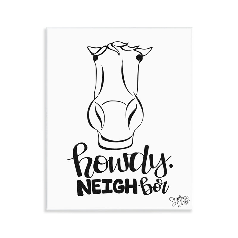 Art mural «Howdy Neighbour with Horse» par Stephanie Dicks