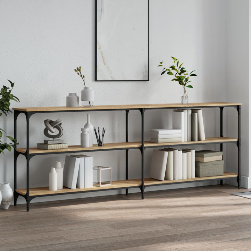 Console Table, 75cm H x 200cm W x 29cm D, Sonoma Oak