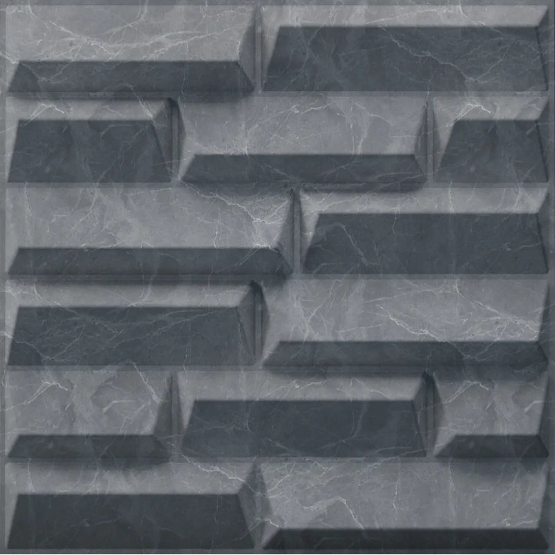  Panneaux muraux 3D 19,7 po x 19,7 po pour décoration murale intérieure, panneaux muraux en PVC 3D (ensemble de 12)