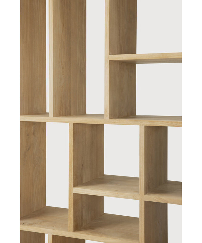 M Solid Wood Geometric Bookcase