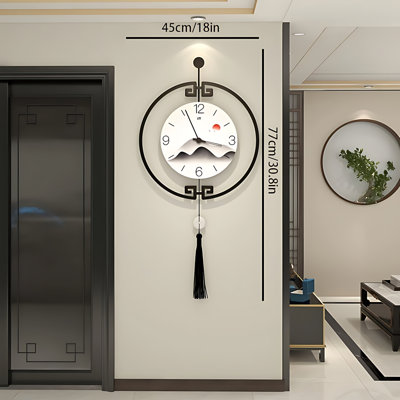 Modern Decorative Silent Wall Clock, Suitable For Home Decoration, Bedroom, Kitchen, And Office, 30 * 18 Inch Large Wall Clock Battery Powered, St. Patrick's Day, Easter, Mother's Day Gifts, Home Decor