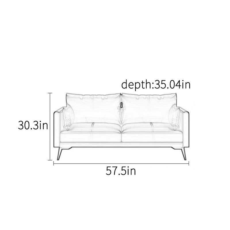 Italian simple leisure office sofa