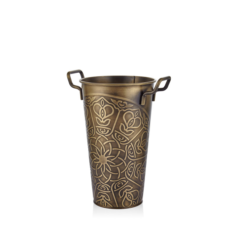 Hejira Handmade Stainless Steel Table Vase, Gold