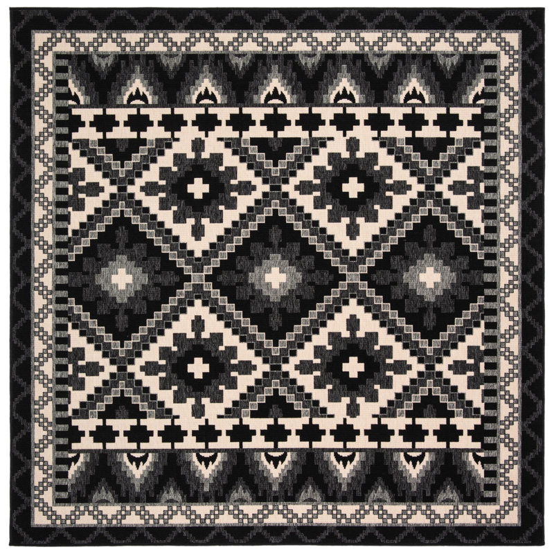 Tapis d'intérieur / extérieur Northpoint Veranda Performance Southwestern, Carré 3 pi
