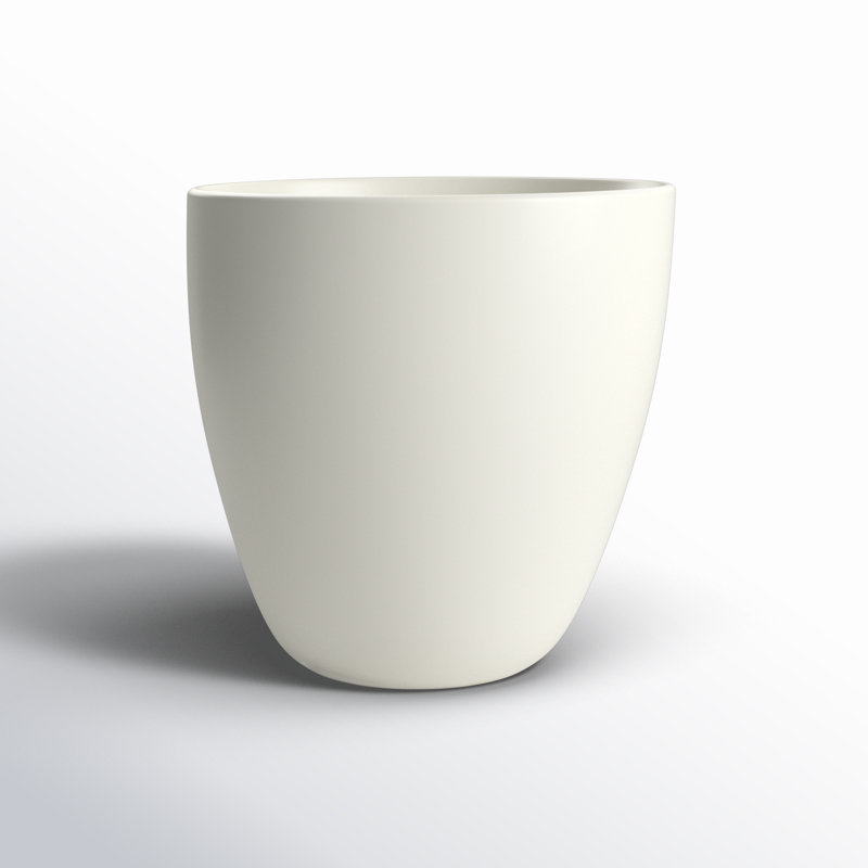 Elma Handmade Ceramic Table Vase, White, 16" H x 15.75" W x 5.5" D