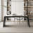 Beige-white + Black Rectangular Manufactured Wood with 3 drawers Desk-109764077