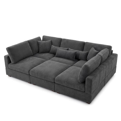Bouley Modular Sleeper Sectional Cloud Sofa With Storage