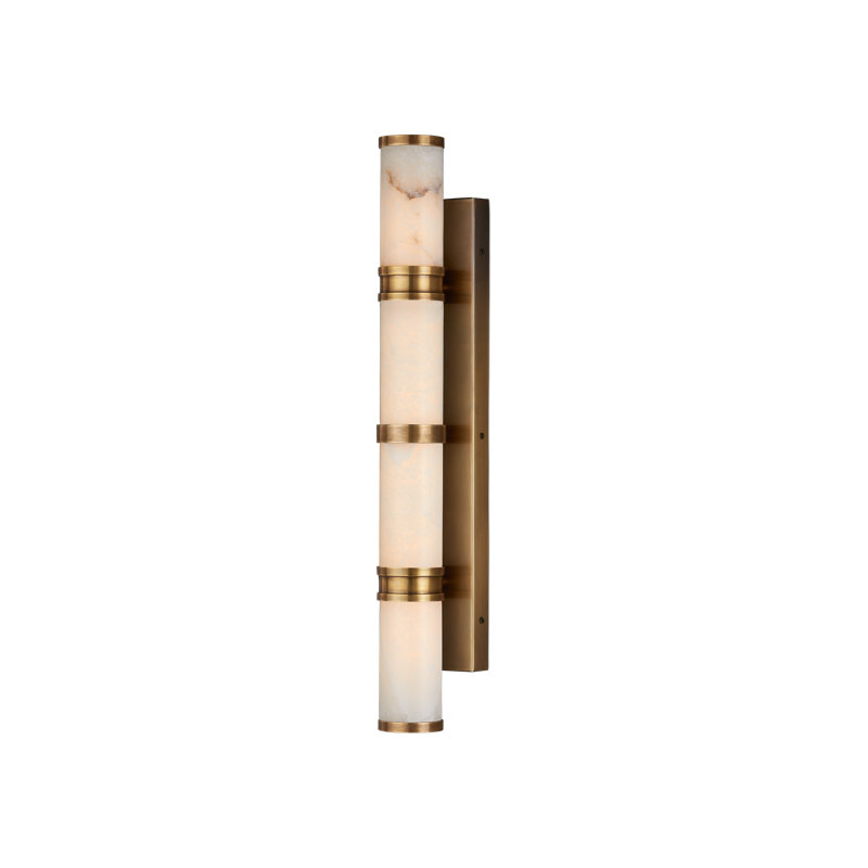Brenham Wall Sconce, Natural/Vintage Brass, 11, 4.5" H x 28.5"W x 5"D
