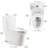 1.1/1.6 GPF Elongated Comfort Height Super Quite Flushing Floor Mounted One-Piece Toilet, CUPC Certified, Watersense Cetified, Ceramic, Soft Close Seat