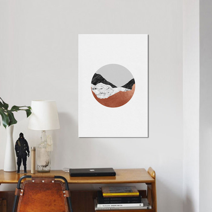 « geometric iii », reproduction d’impression sur toile, H 40 po x l 26 po x P 1,5 po, Toile tendue, Pas de tapis