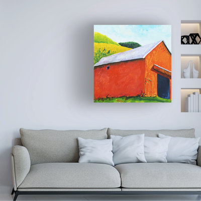 Art mural sur toile tendue - Art mural «Big Door» de Poulin pour le salon, la chambre à coucher ou le bureau - 24 x 24