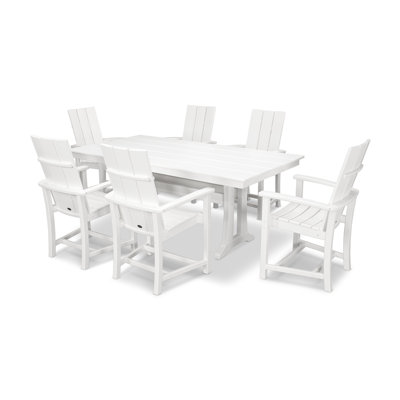 POLYWOOD® Modern Adirondack 72" Patio Dining Set
