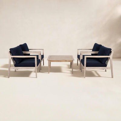 Amina 4-Person Acacia Patio Seating Group