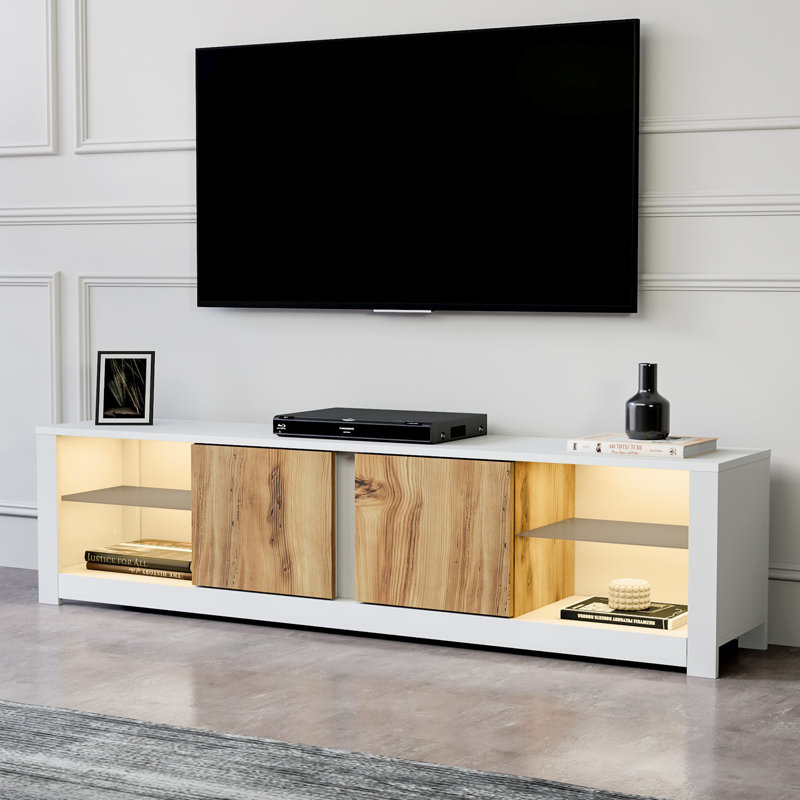 Ballarie Unfinished TV Stand for TVs up to 75", White