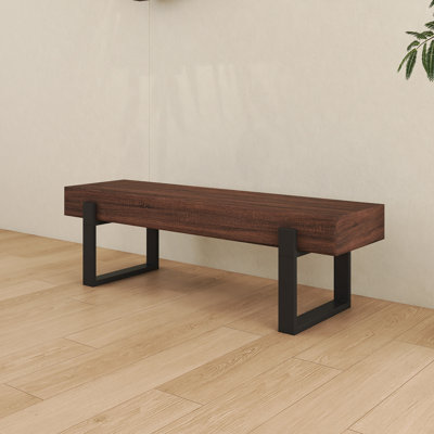 59.00" Wide Dining Bench With Metal Legs