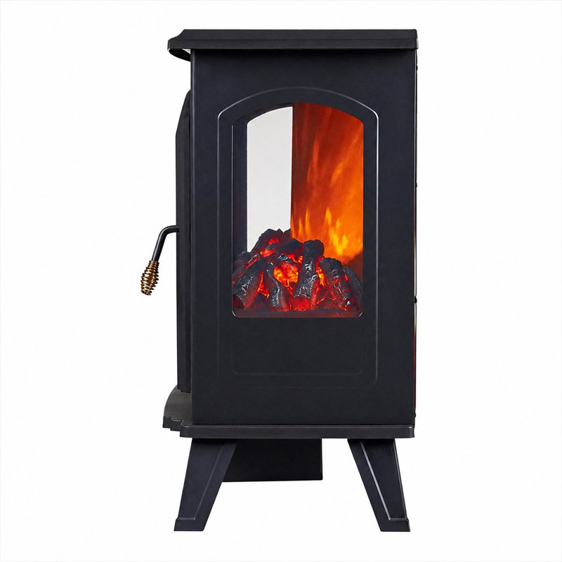 London Boutique 63.5 cm W Black Electric Fireplace
