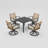 Niyana 4-Person Outdoor Dining Set with Swivel Rocking Chairs
