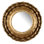 16" Round Wall Mirror With Gold Metal Frame