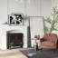 Foyer blanc - 29 po de largeur intérieure, ornement décoratif, 45,25 po de large, facile à balayer et basculer, blanc électrique seulement moderne, motif intérieur, plateau pour la décoration, propre, utilisation
