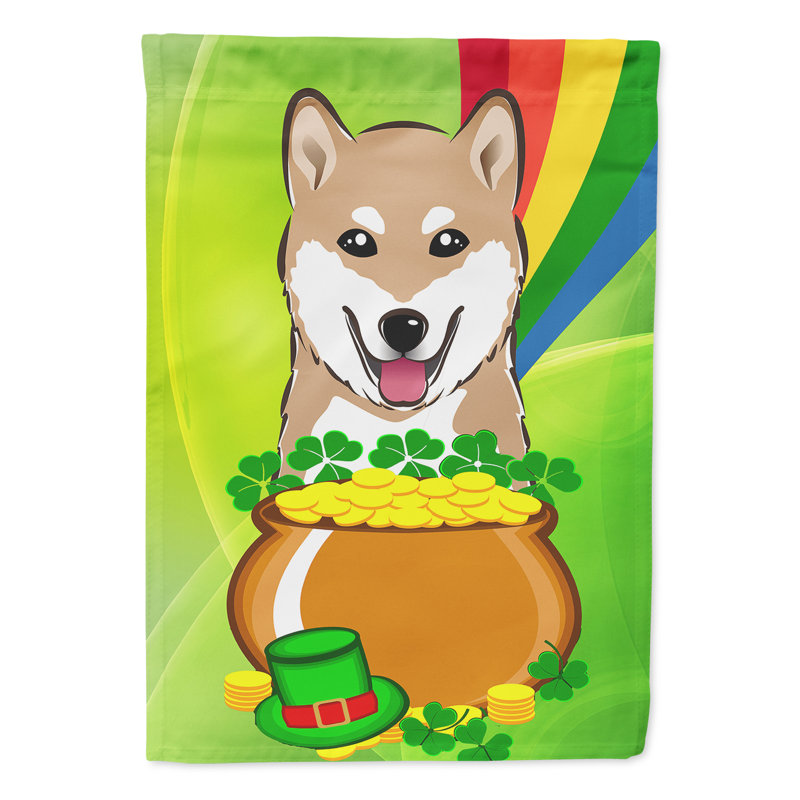 Drapeau de jardin Arella St. Patrick's, Shiba Inu