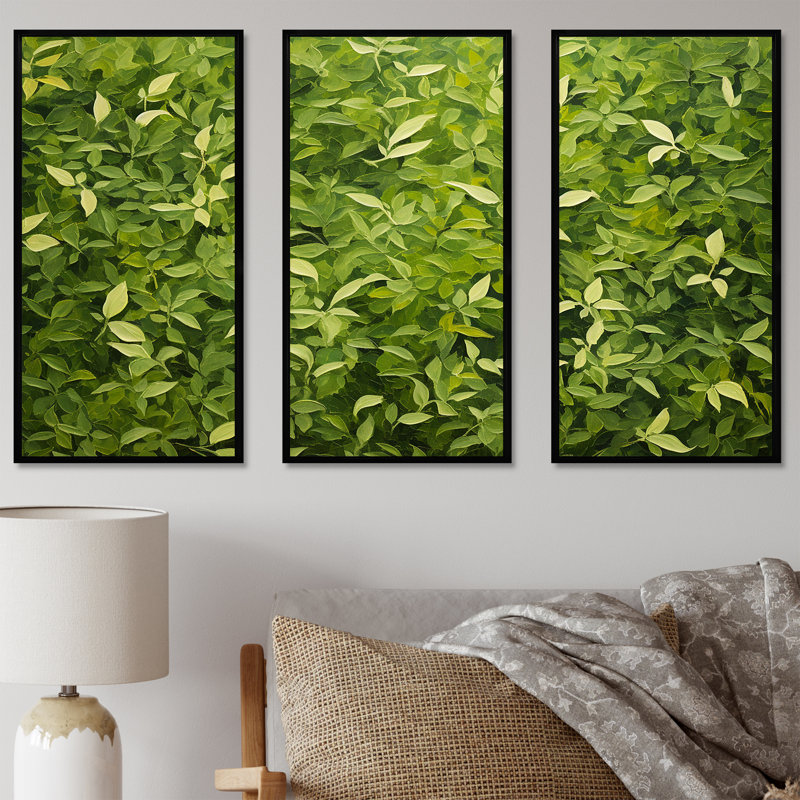 Herbes, origan, teintes 2 - Art floral, Cadre flottant noir, H 28 po x l 36 po
