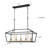 Chloe Lighting Ironclad Island Pendant Ceiling Fixture – 15.25" H Industrial 5-Light Textured Black Hanging Light With 36" Width-1910736534