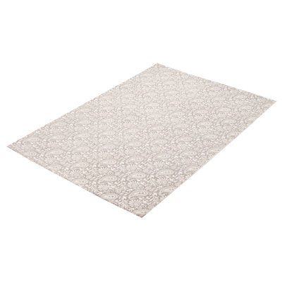 Tapis gris Fab Dhurrie 4 pi 6 po x 6 pi 6 po