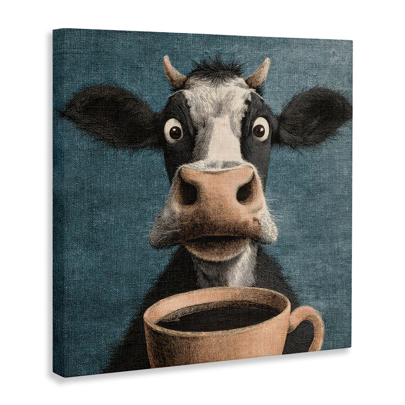 «Grumpy Cow & Coffee», conception par The Wands Want, H 17 po x l 17 po