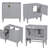 29.6'' Single Bathroom Vanity Base Only in Gray