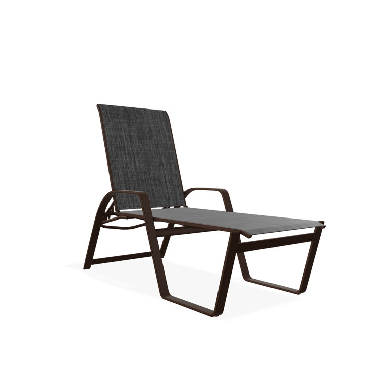 Holna Outdoor Rust-Resistant Metal Chaise Lounge
