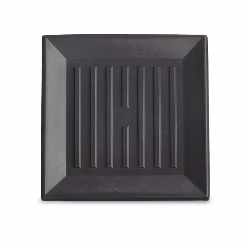 Soucoupe de jardinière carrée universelle, H 1,25 po x l 14,5 po x P 14,5 po, Rouille