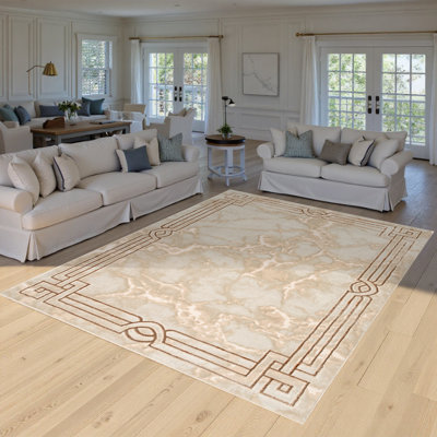 Tapis noir / gris / ivoire / beige Monaco Series