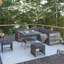 Berneta Wicker 150 - Person Garden Lounge Set with Cushions